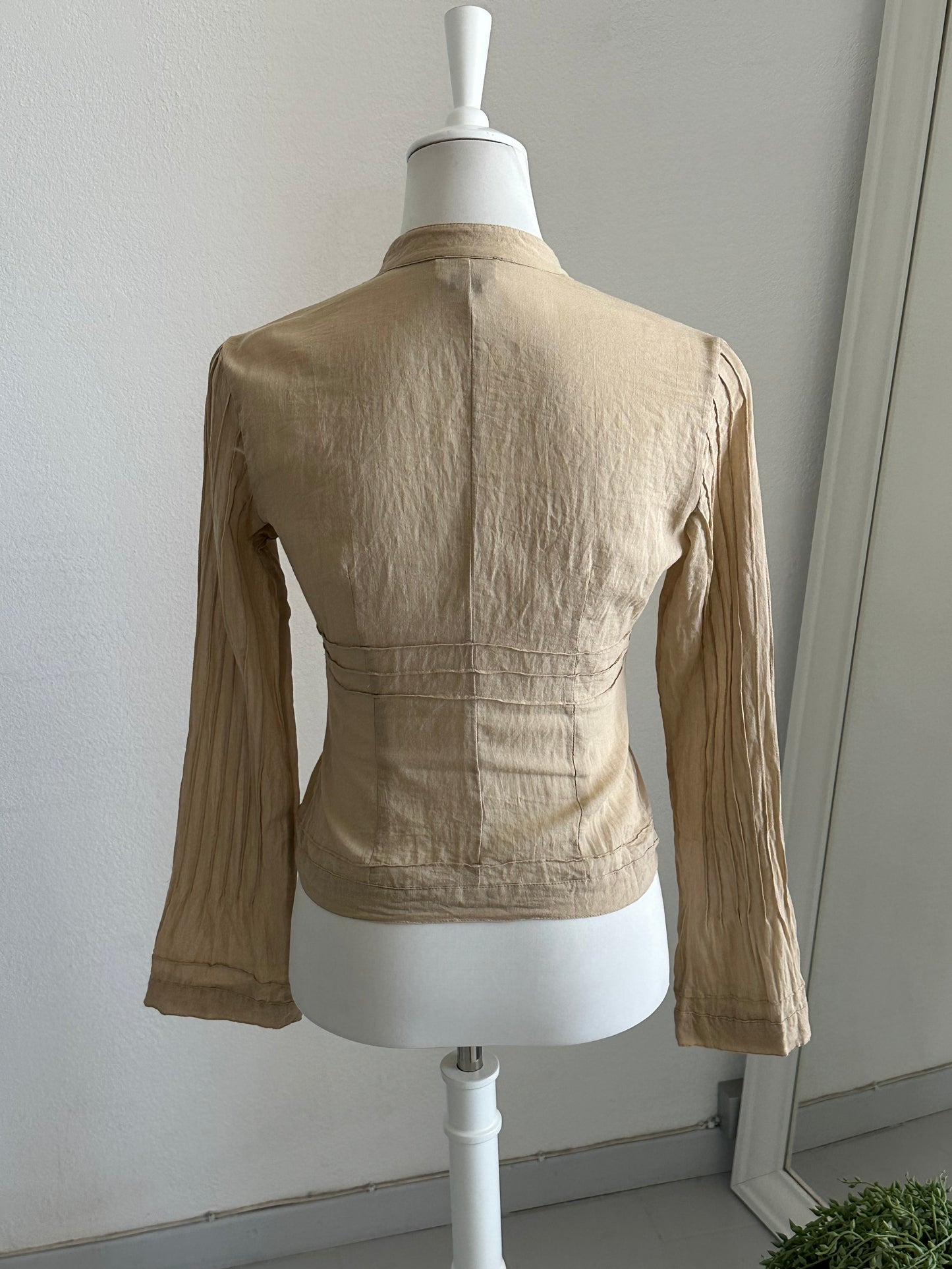 Blouse beige crop fairy collector à laçage & découpes "MAX&Co" Japan