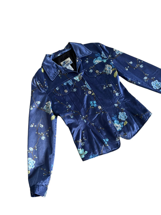 Veste satinée fleurs « Kenzo »