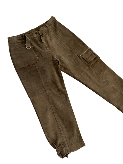 Pantalon daim cuir « Balmain » vintage