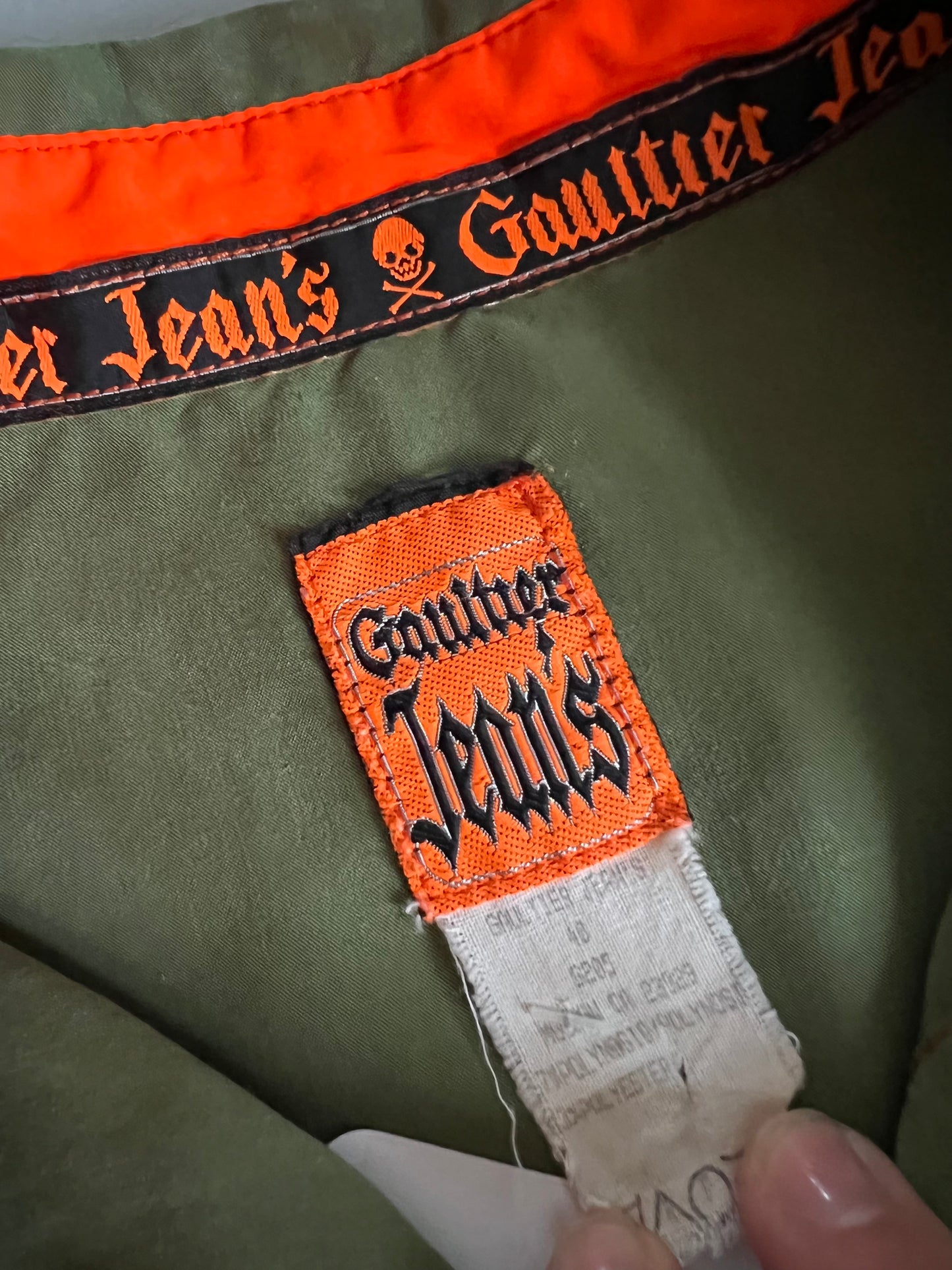 Chemise kaki à détails « Jean Paul Gaultier » vintage